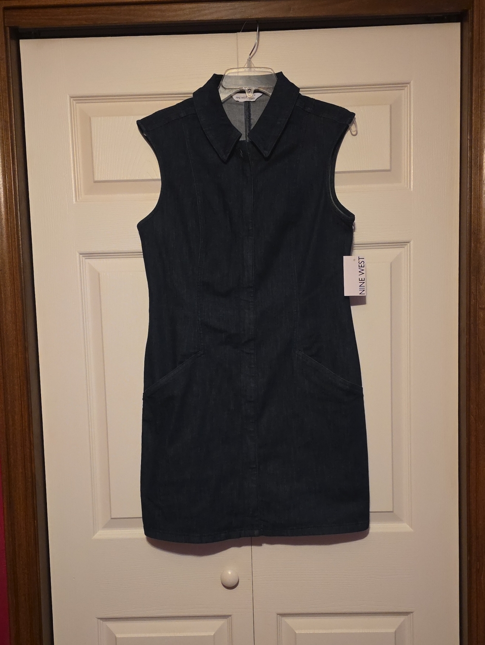Women's Nine West Denim Collared Dress